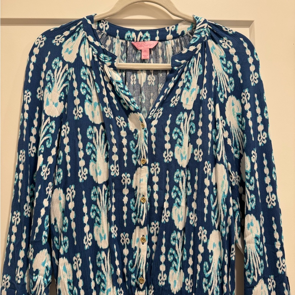 ⭐️ NWOT Lily Pulitzer: Long-Sleeve Patterned Romper ⭐️ - Picture 4 of 6